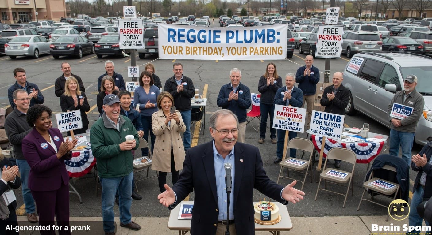 Reggie Plumb Centers Whole Campaign On Free Parking For His Birthday